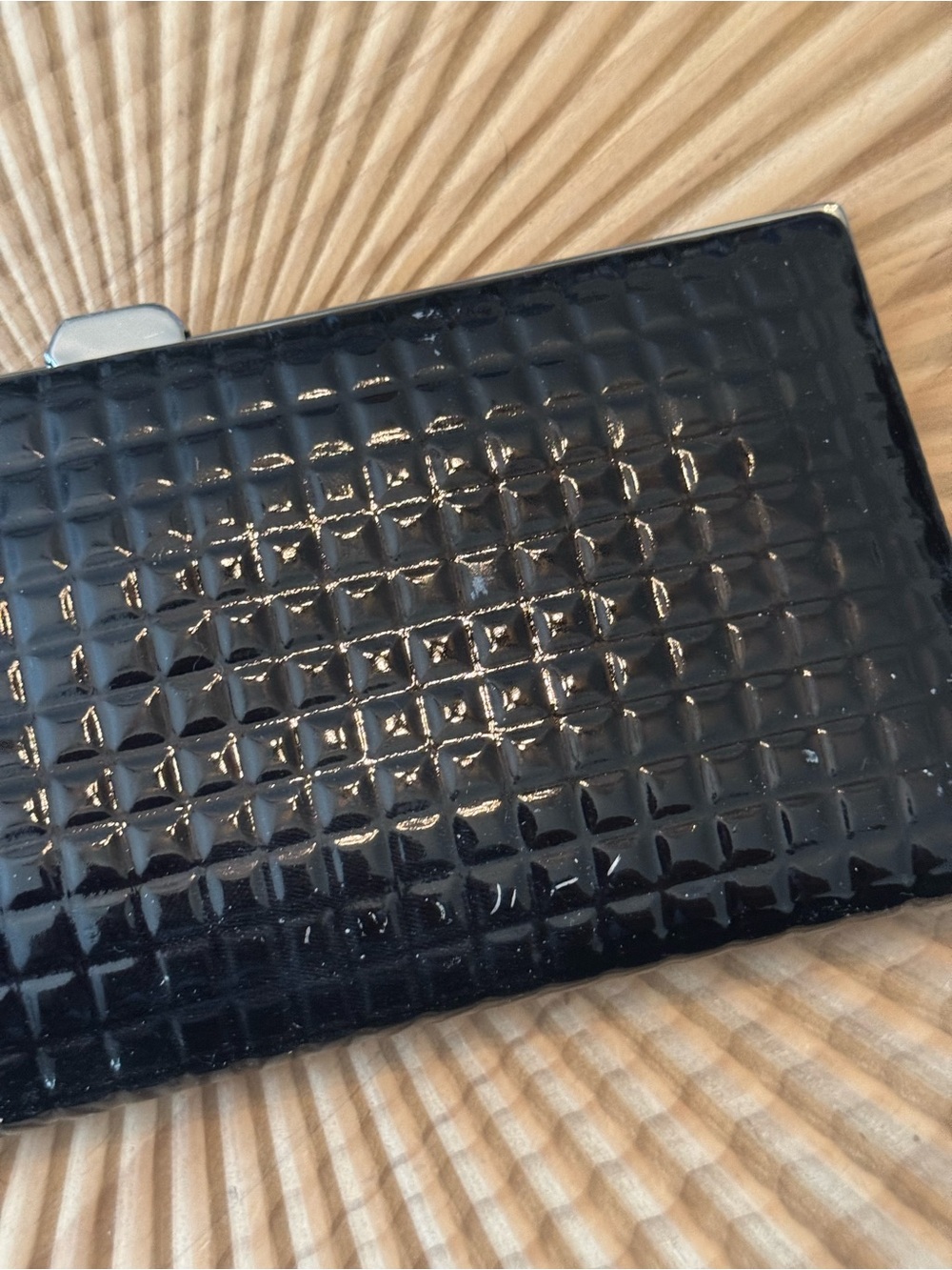 Lodis Black Patent Leather Clutch Wallet - Picture 5 of 8